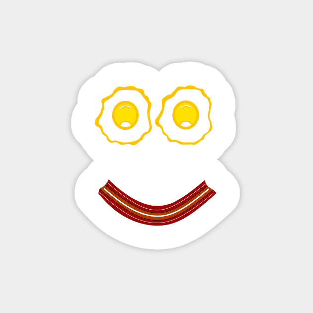 BACON And Eggs Breakfast Face Sticker by SartorisArt1